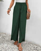 Lisette Hose mit weitem Bein und geometrischem Druck