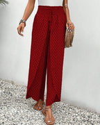 Lisette Hose mit weitem Bein und geometrischem Druck