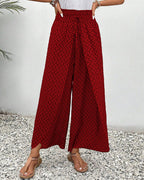 Lisette Hose mit weitem Bein und geometrischem Druck