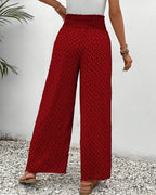 Lisette Hose mit weitem Bein und geometrischem Druck