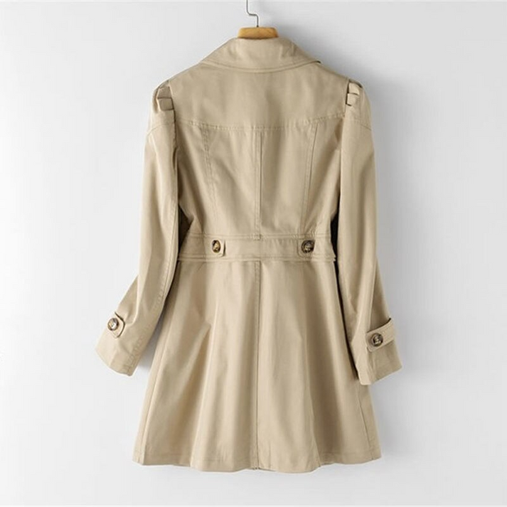 Charlotte | Klassischer, mittellanger wetterfester Trenchcoat
