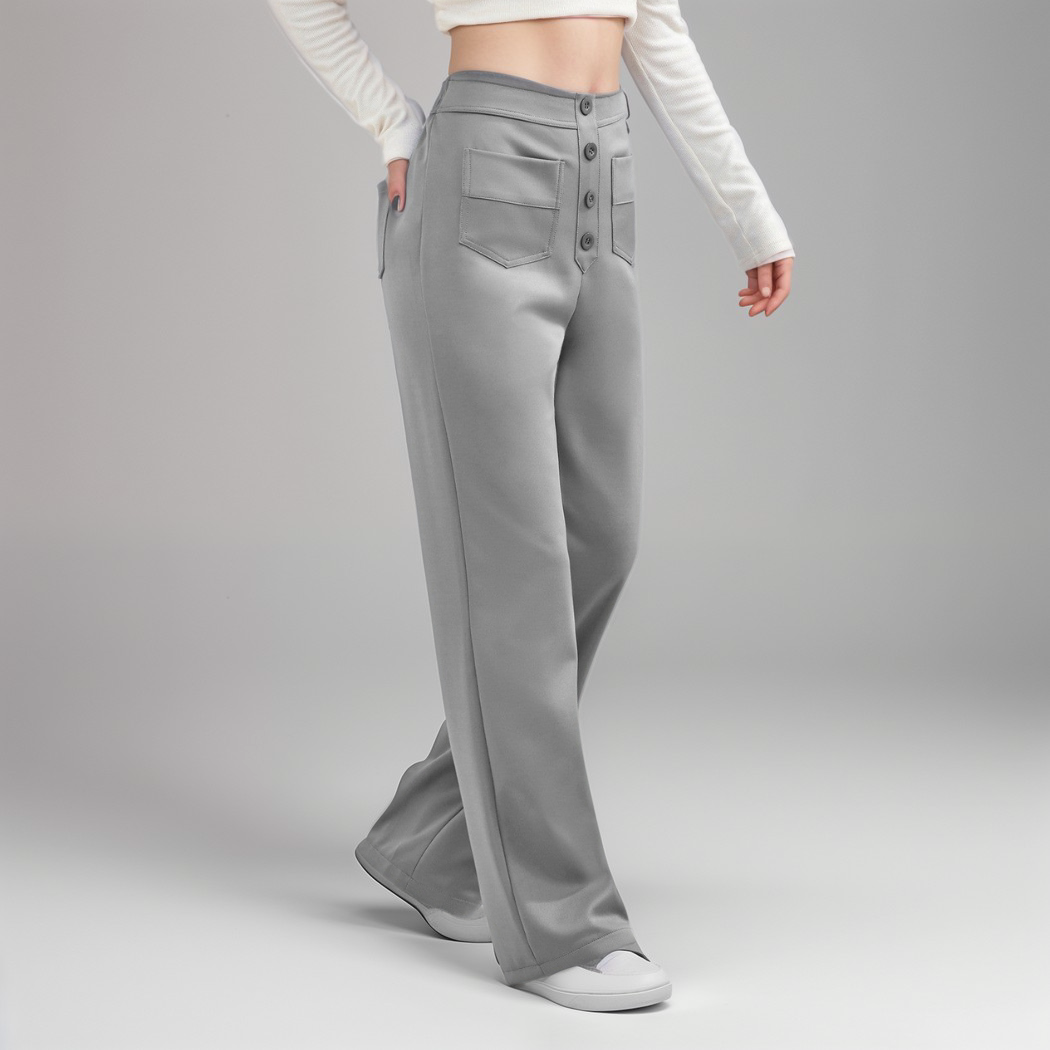 Elastische Hose mit hoher Taille
