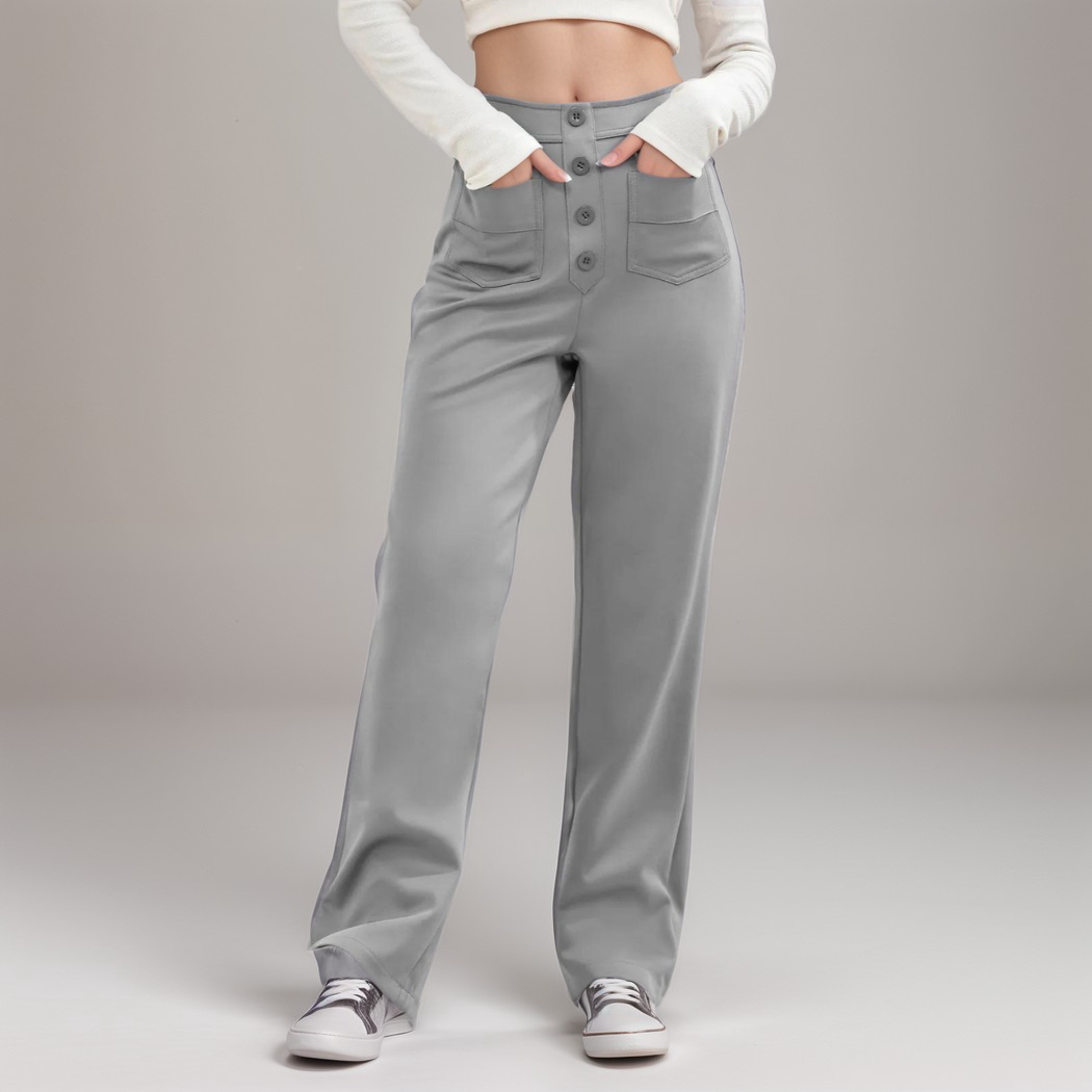 Elastische Hose mit hoher Taille