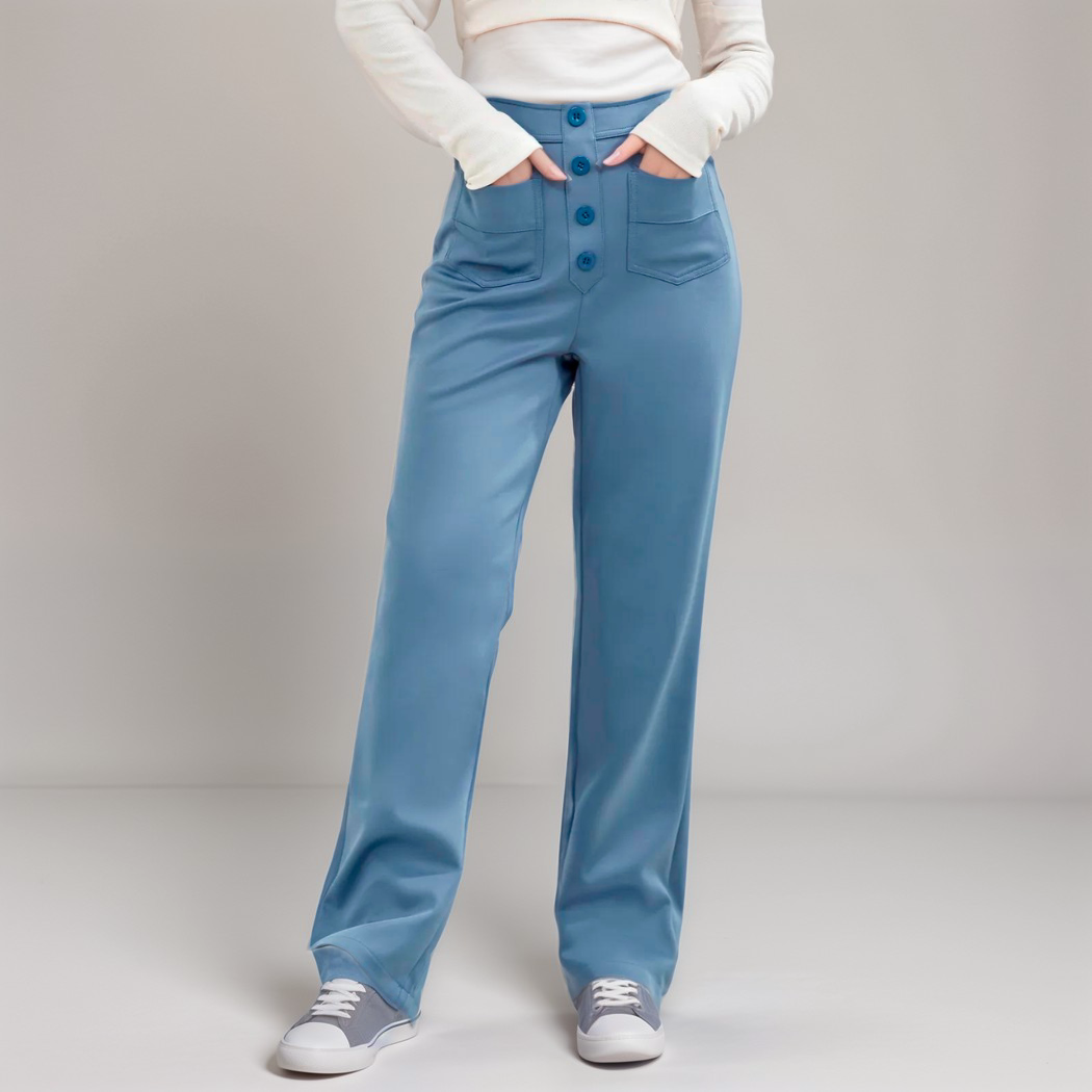 Elastische Hose mit hoher Taille