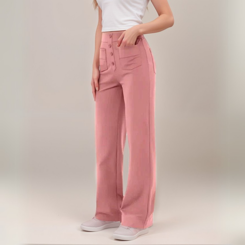 Elastische Hose mit hoher Taille