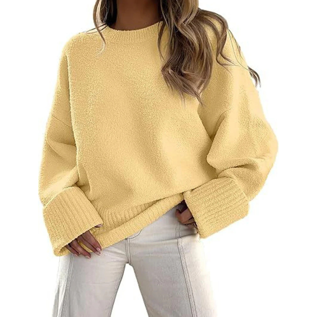 Gemützlicher Oversize-Flausch-Strickpullover - wolkenweicher Komfort, lockere Passform