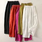 Amalia™ – Fließende Hose aus Baumwolle und Leinen