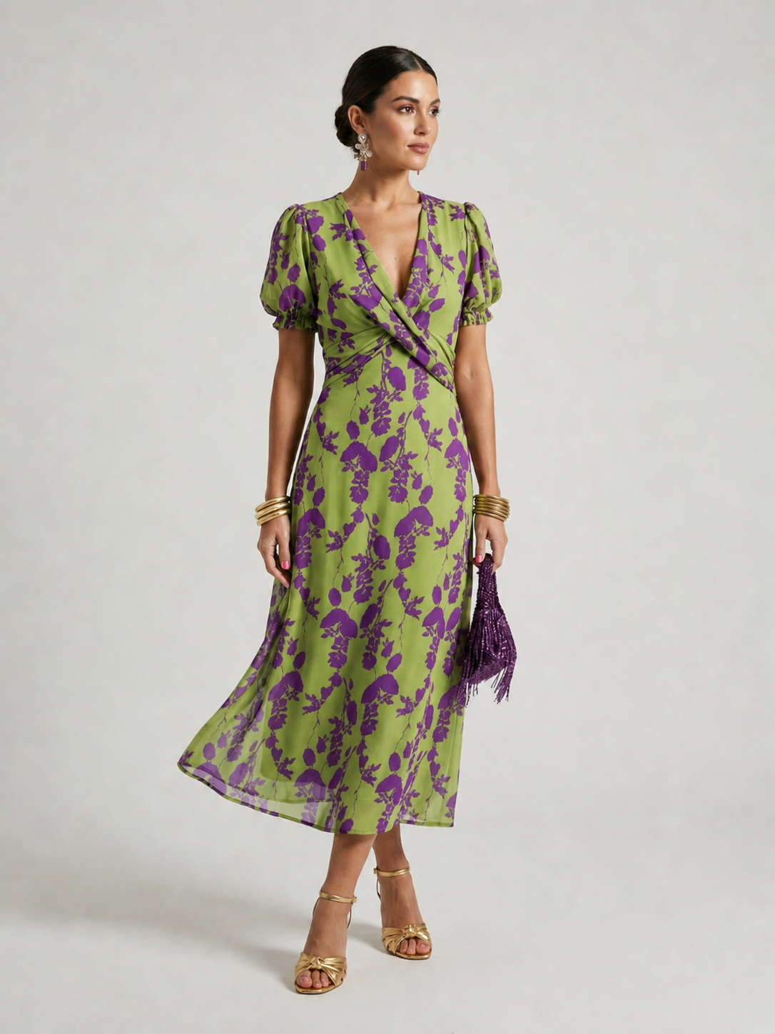 Michaela | Midikleid mit Blumenmuster