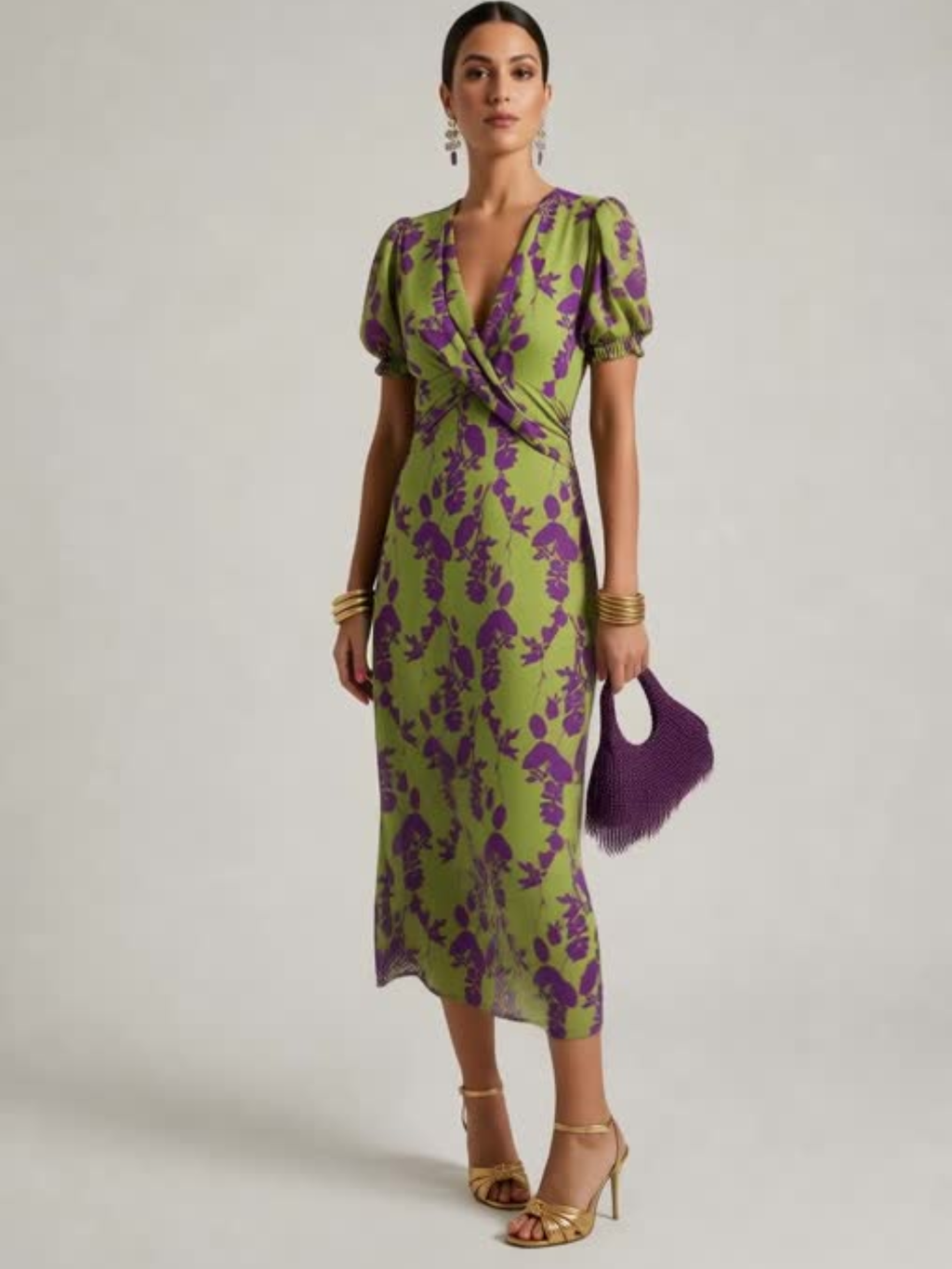 Michaela | Midikleid mit Blumenmuster