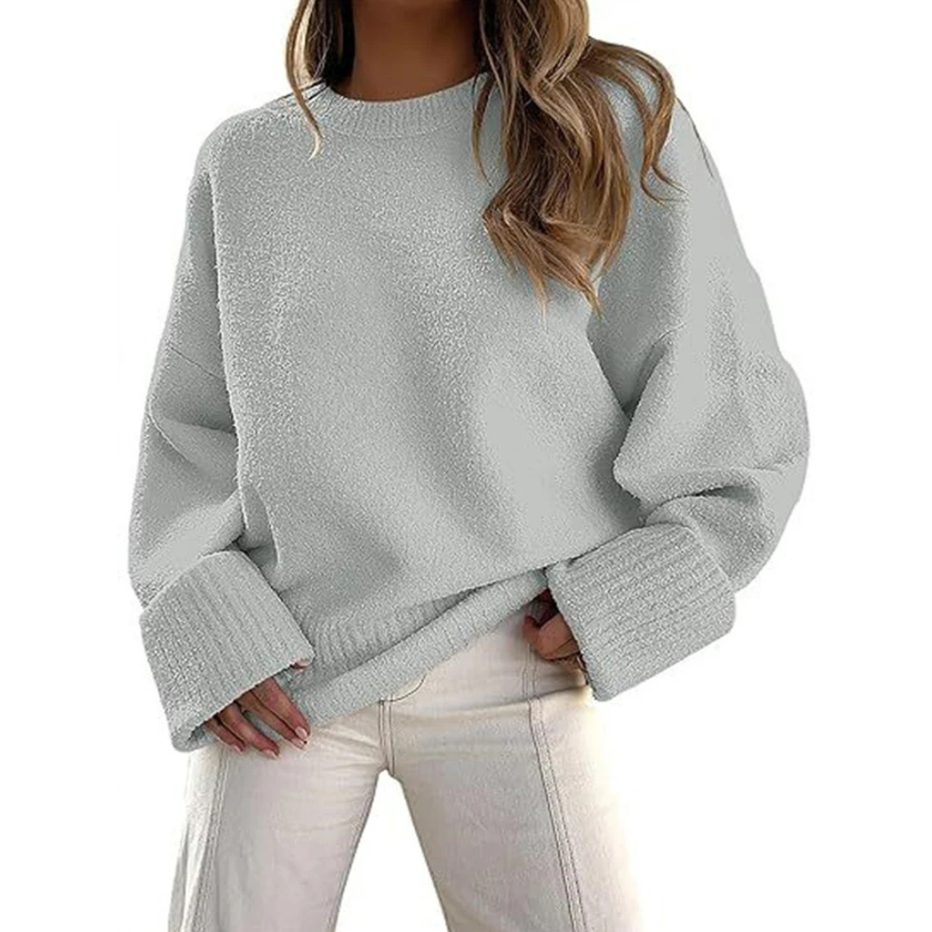 Gemützlicher Oversize-Flausch-Strickpullover - wolkenweicher Komfort, lockere Passform