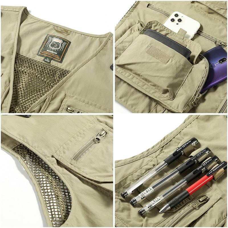 Livia | Weste mit Mehrtaschendesign und Netzfutter