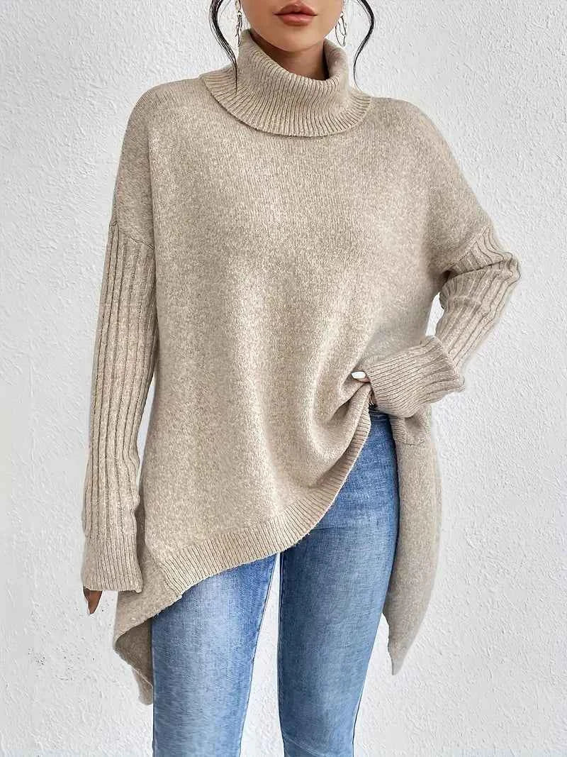 Eleganter Unisex Rollkragenpullover für jeden Anlass Damen