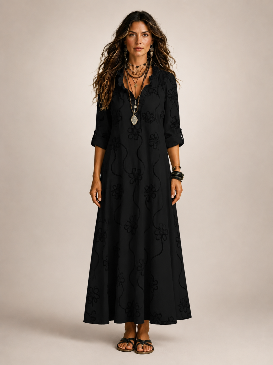 Merle | Bauchkaschierendes Blumen-Sommerkleid