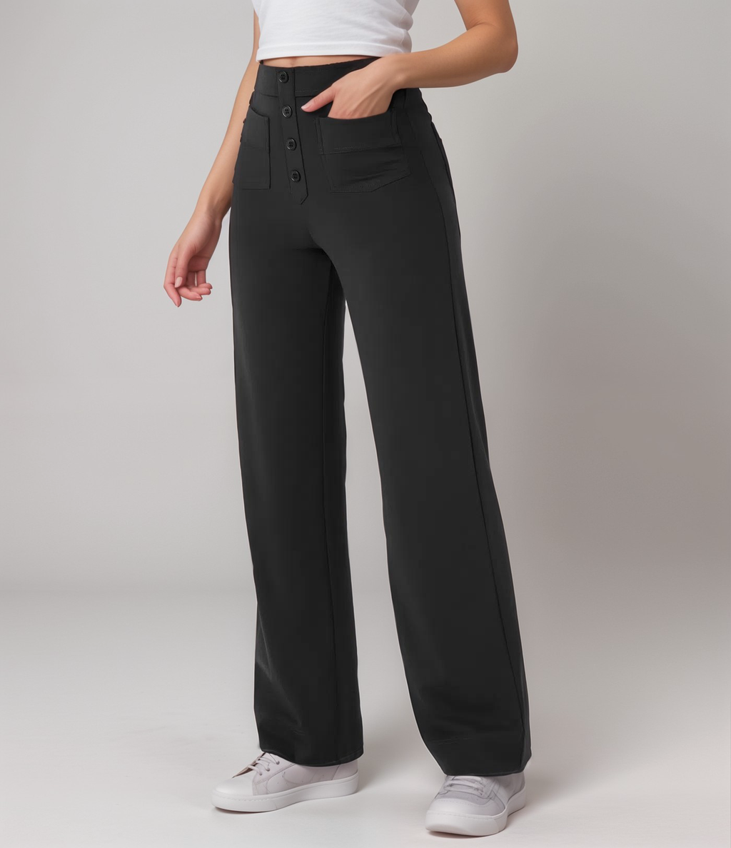 Elastische Hose mit hoher Taille
