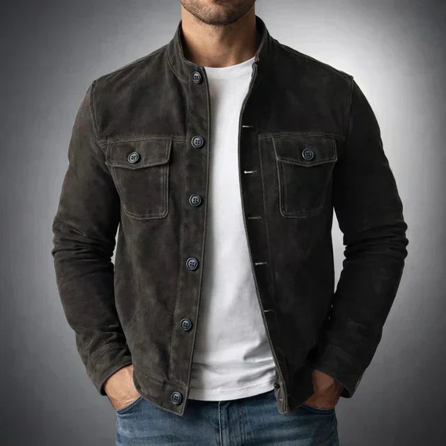 Knopflederjacke für Herren