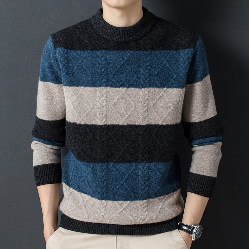 Eleganter Jacquard-Pullover für wohlige Wärme an kalten Tagen