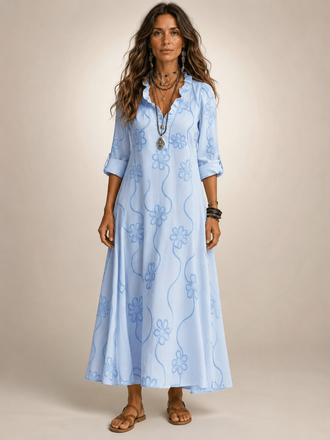 Merle | Bauchkaschierendes Blumen-Sommerkleid