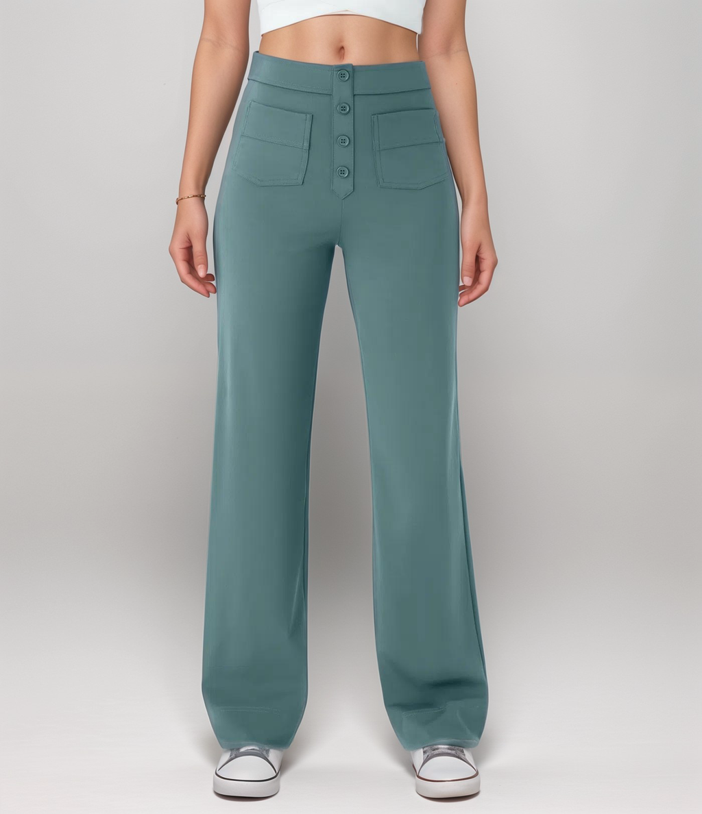 Elastische Hose mit hoher Taille