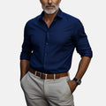 Slim Fit Business Hemd mit Knitterfrei