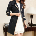 Genevieve | Eleganter Longline-Trenchcoat mit Gürtel