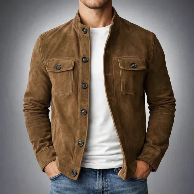 Knopflederjacke für Herren