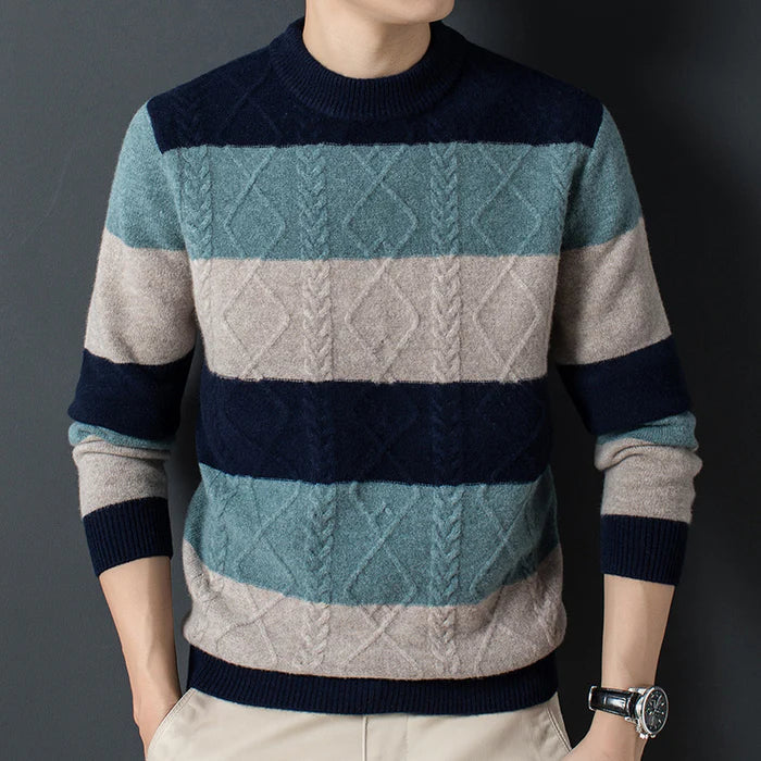Eleganter Jacquard-Pullover für wohlige Wärme an kalten Tagen