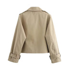 Isabelle | Eleganter kurzer zweireihiger Trenchcoat