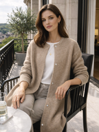 Langer Strickcardigan