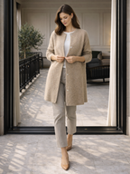 Langer Strickcardigan