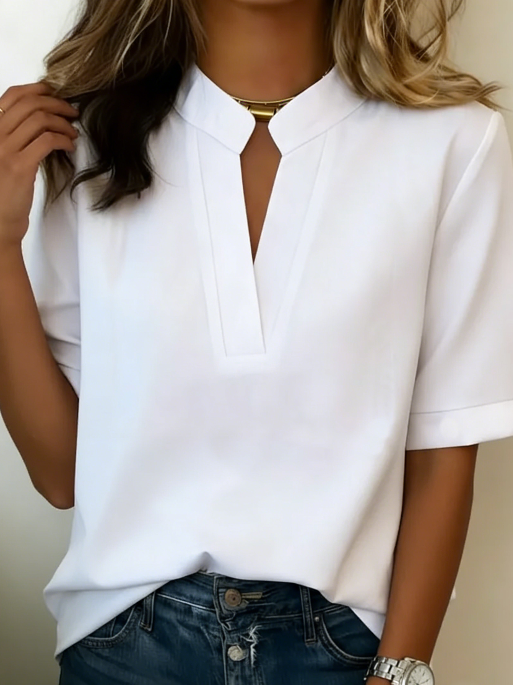 Carla | Bluse Chic mit V-Ausschnitt