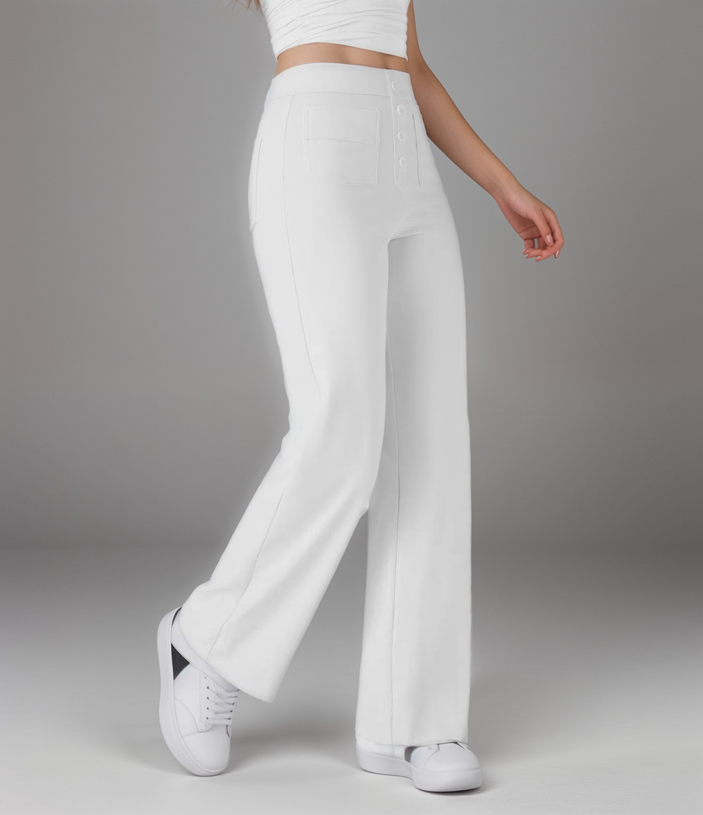 Elastische Hose mit hoher Taille