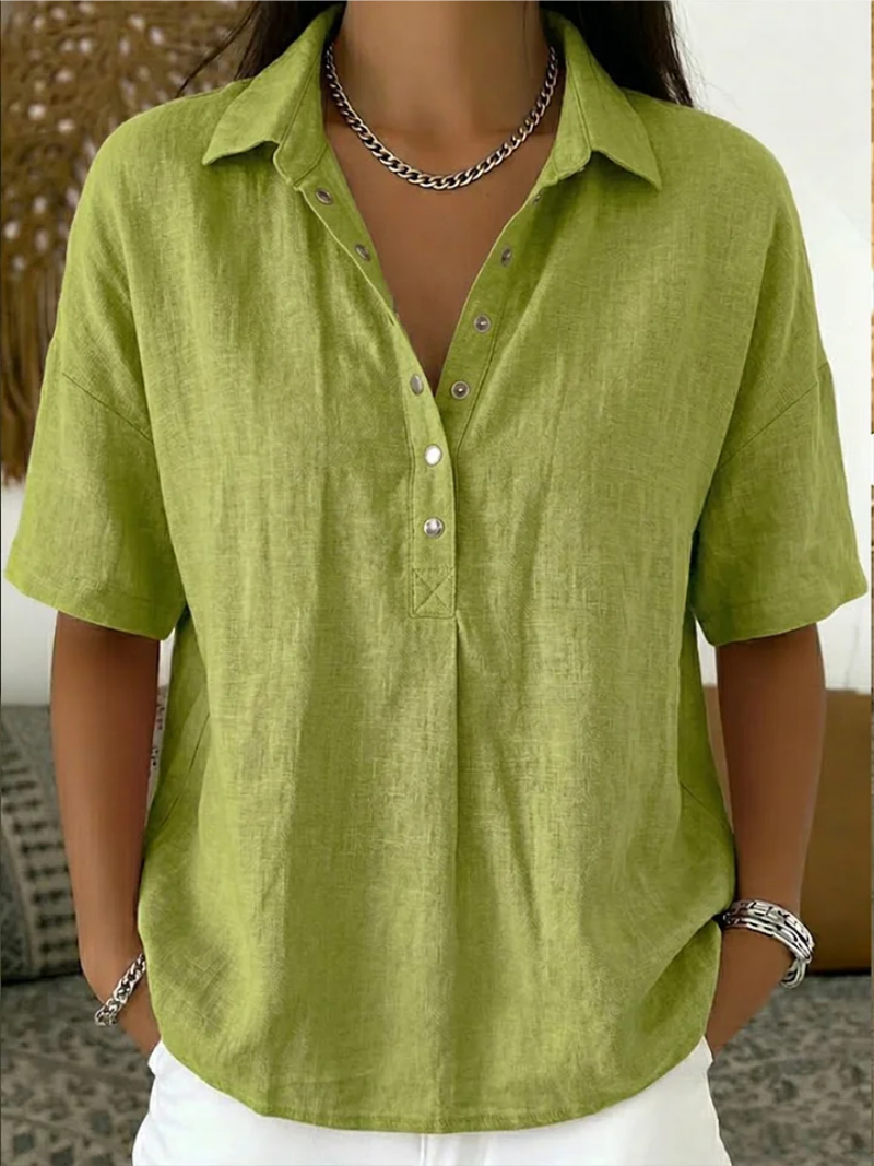 Petra | Bluse mit Kragen und Knopfdetails