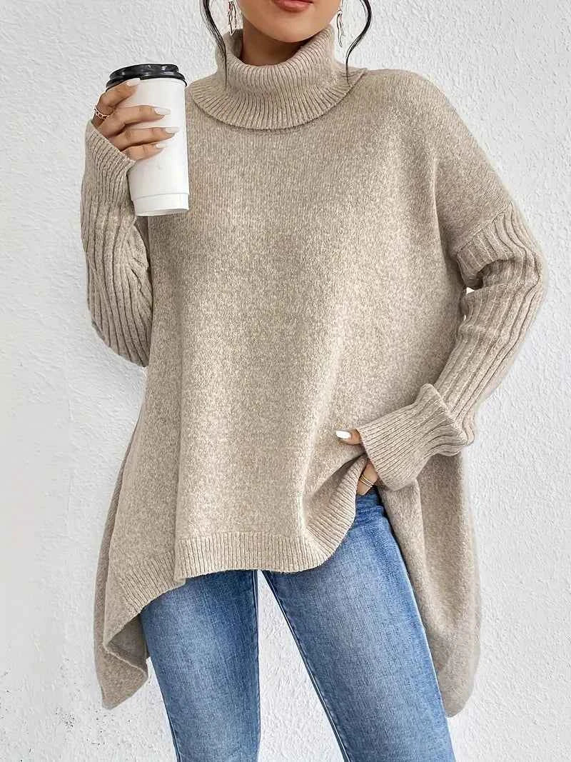 Eleganter Unisex Rollkragenpullover für jeden Anlass Damen