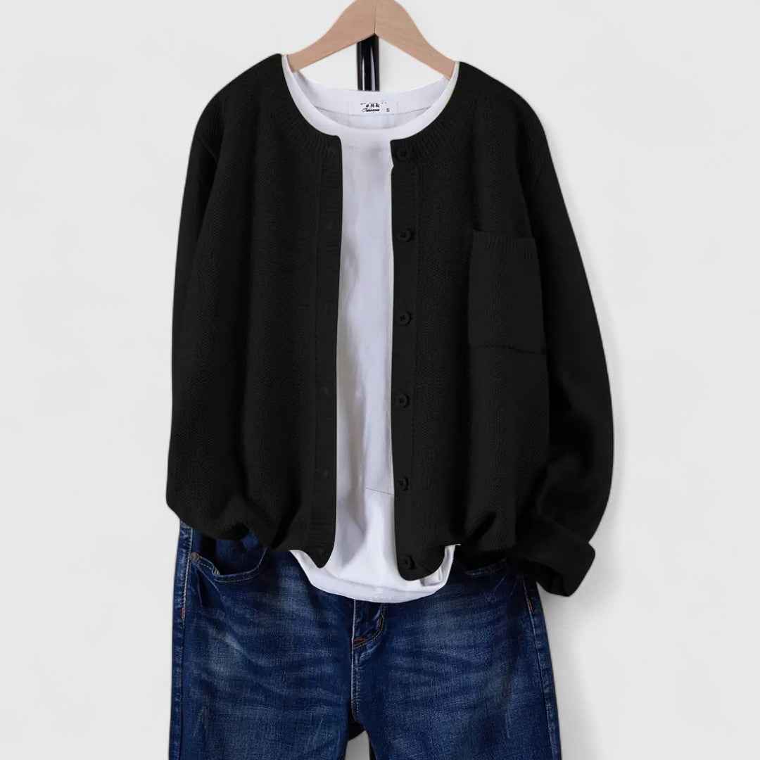 Eleganter lässiger Cardigan mit Knöpfen Damen
