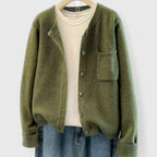 Eleganter lässiger Cardigan mit Knöpfen Damen