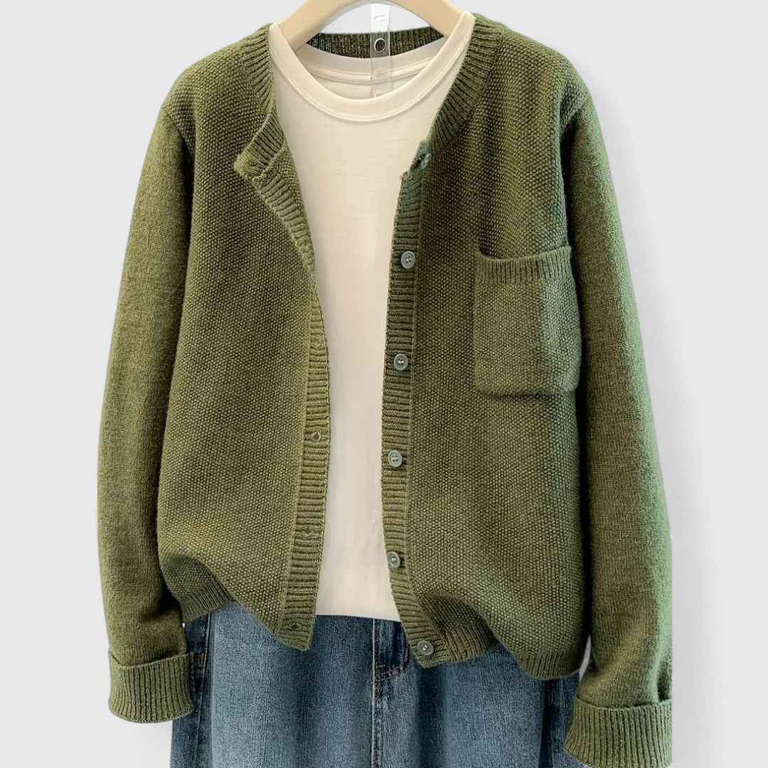 Eleganter lässiger Cardigan mit Knöpfen Damen