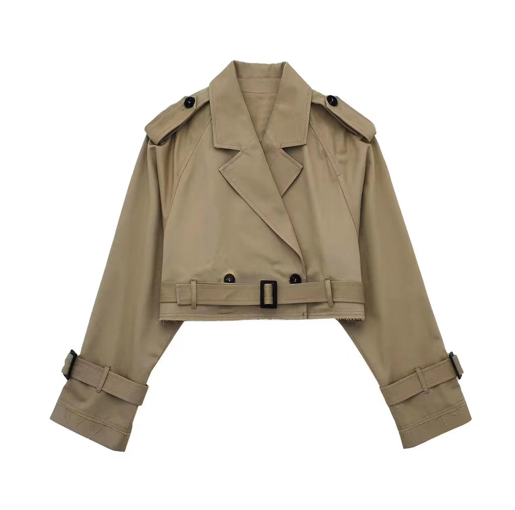 Karla | Stilvoller und vielseitiger kurzer Trenchcoat