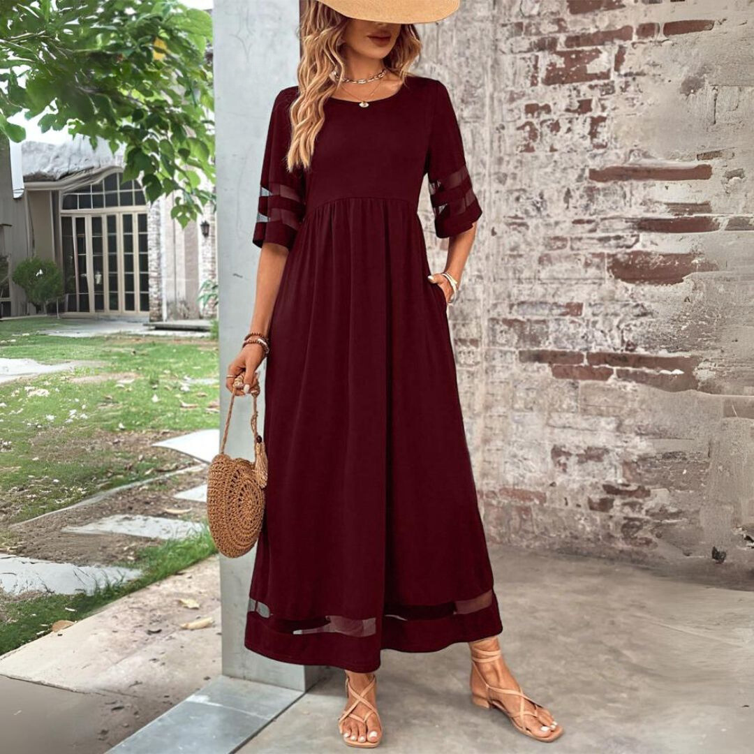 Aubrey™ – Figurbetonendes Midi-Kleid mit Bauchbedeckung