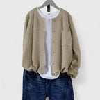Eleganter lässiger Cardigan mit Knöpfen Damen