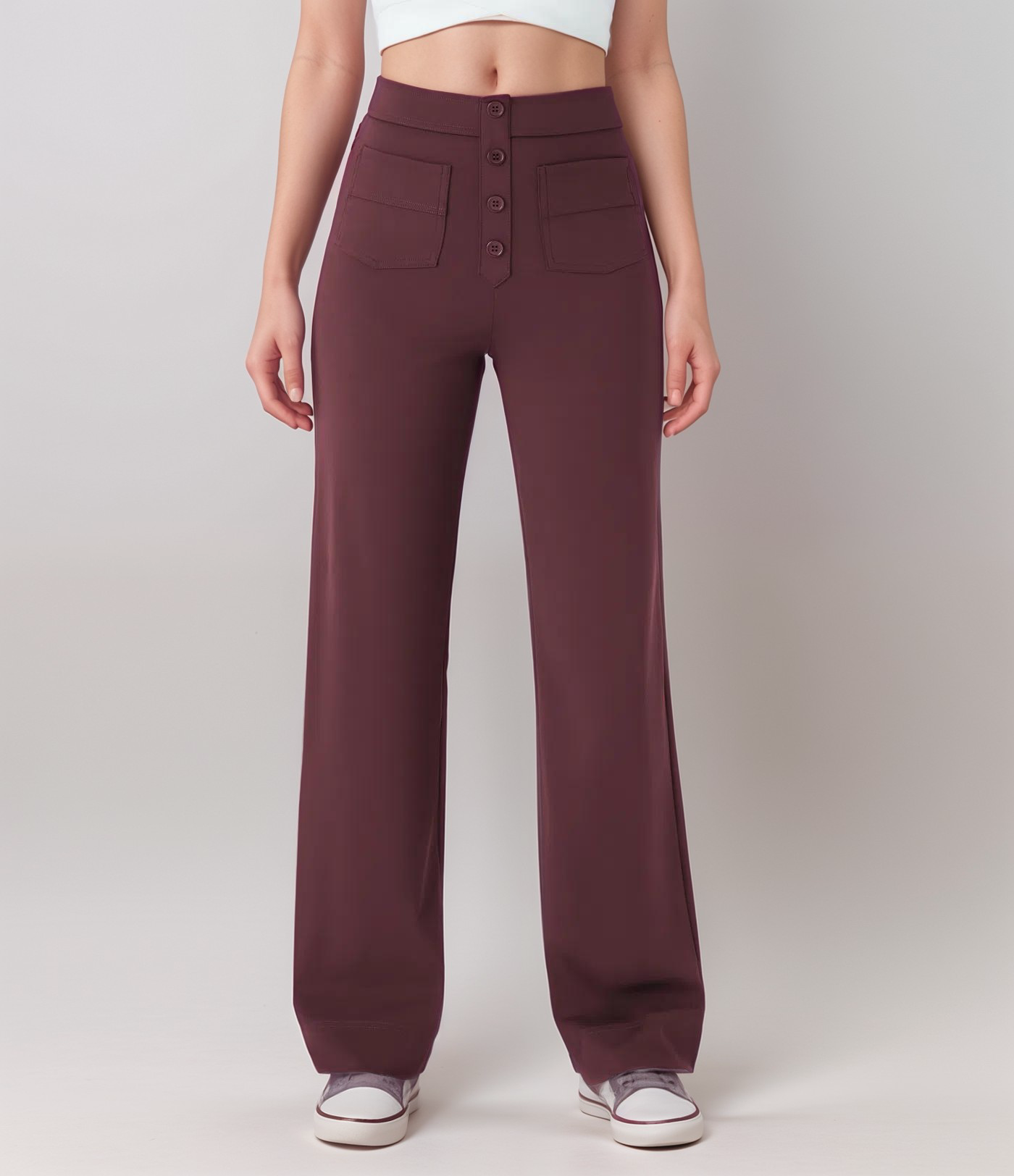 Elastische Hose mit hoher Taille