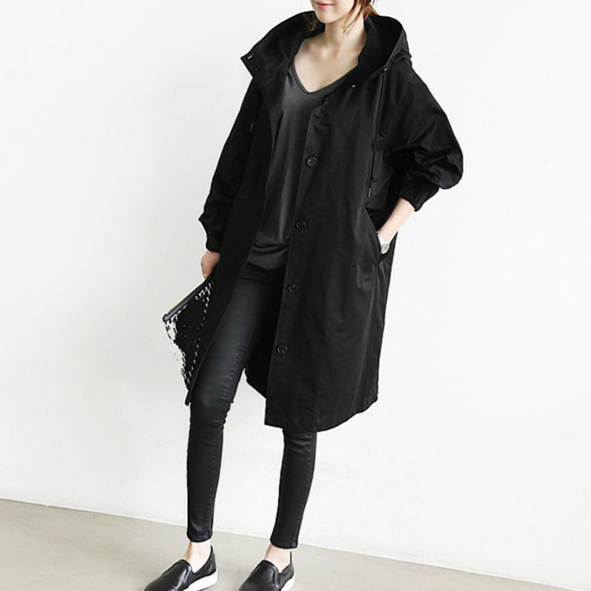 Madeline | Eleganter Trenchcoat mit Kapuze für zeitlosen Alltagsstil