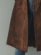 Claudia | Langer taillierter Trenchcoat mit zeitlosem zweireihigem Stil