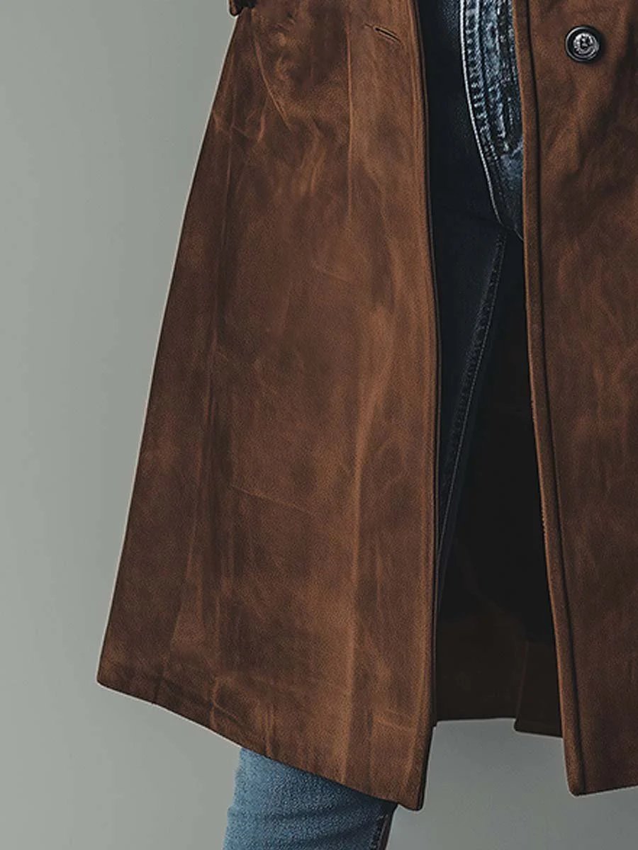 Claudia | Langer taillierter Trenchcoat mit zeitlosem zweireihigem Stil