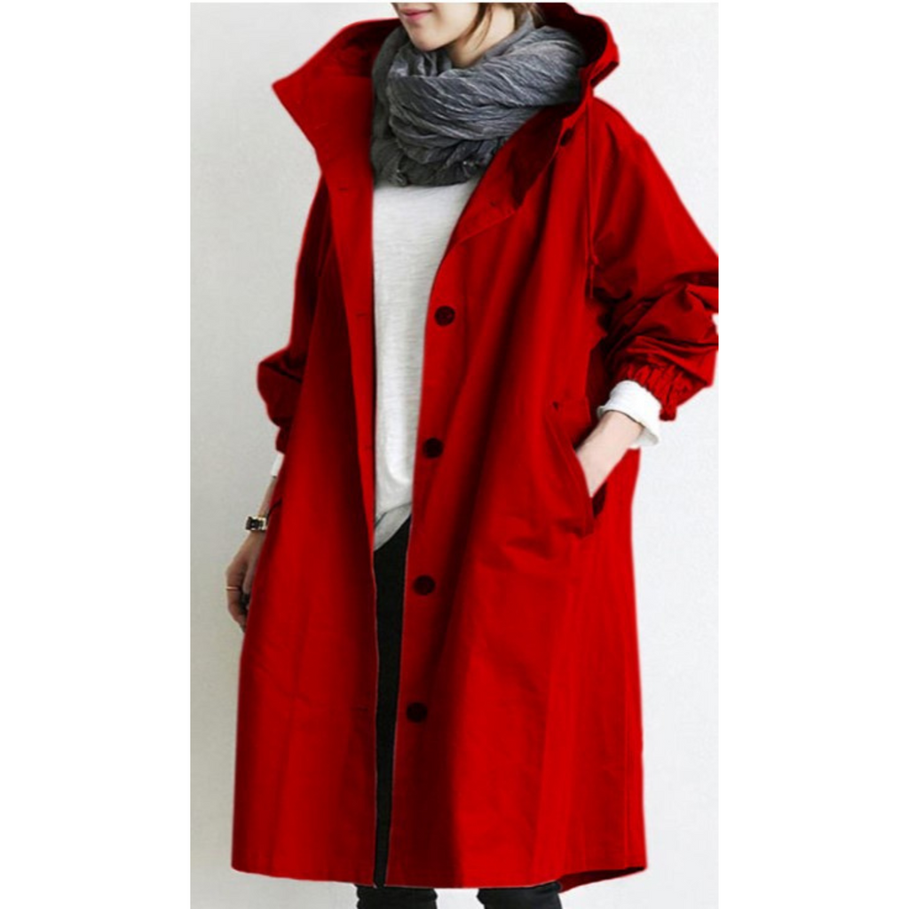 Madeline | Eleganter Trenchcoat mit Kapuze für zeitlosen Alltagsstil