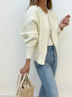 Kalina Eleganter Perlen-Cardigan für einen stilvollen Look Damen