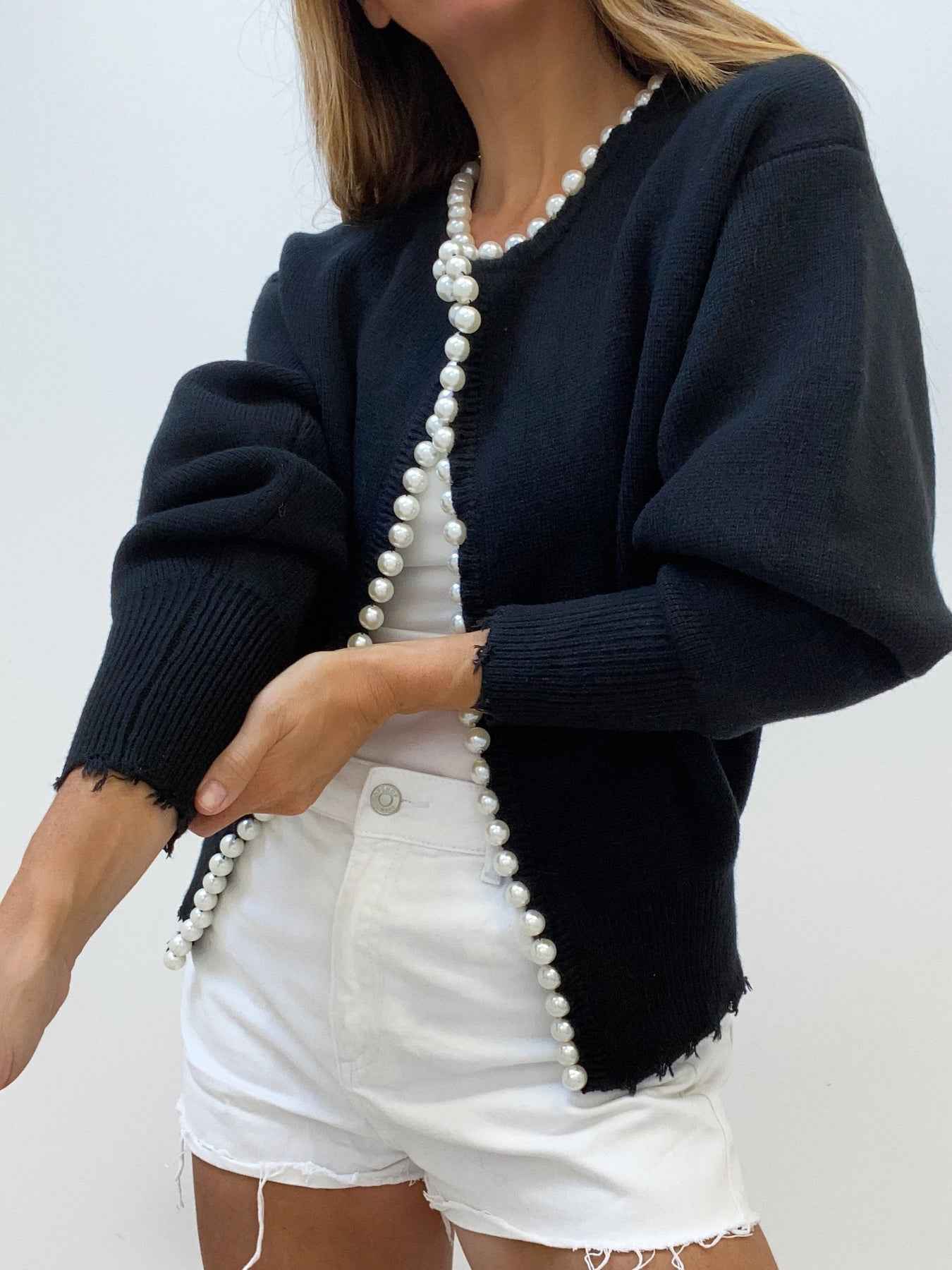 Kalina Eleganter Perlen-Cardigan für einen stilvollen Look Damen