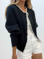 Kalina Eleganter Perlen-Cardigan für einen stilvollen Look Damen