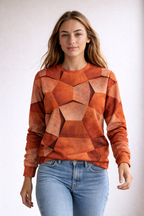 FELYSSIA - Damen Oberteil mit geometrischem Muster
