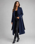 Victoria | Eleganter Trenchcoat aus Wollmischung mit Gürtel