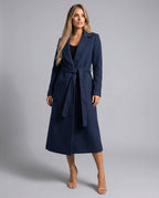 Victoria | Eleganter Trenchcoat aus Wollmischung mit Gürtel